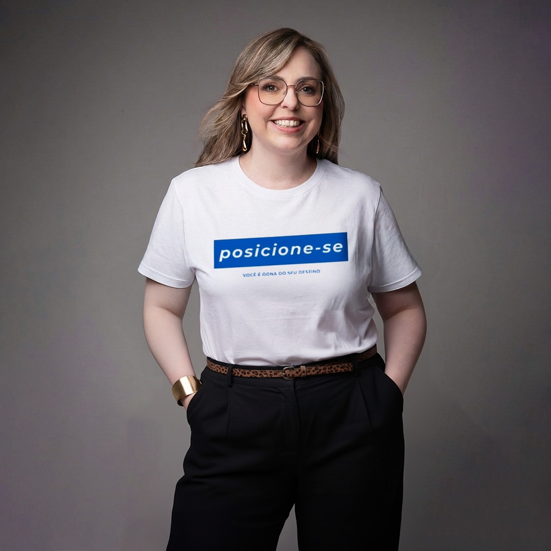 Nome do produto: Camiseta Feminina Empreendedora Posicione-se | Rede Prosperidade Plena