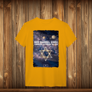 Nome do produto T-Shirt Quality - AM ISRAEL CHAI - ESTRELAS