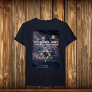 Nome do produto T-Shirt Prime - AM ISRAEL CHAI - ESTRELAS