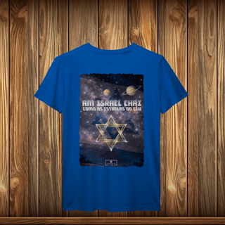 Nome do produto T-Shirt Prime - AM ISRAEL CHAI - ESTRELAS