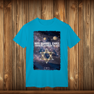 Nome do produto T-Shirt Classic - AM ISRAEL CHAI - ESTRELAS