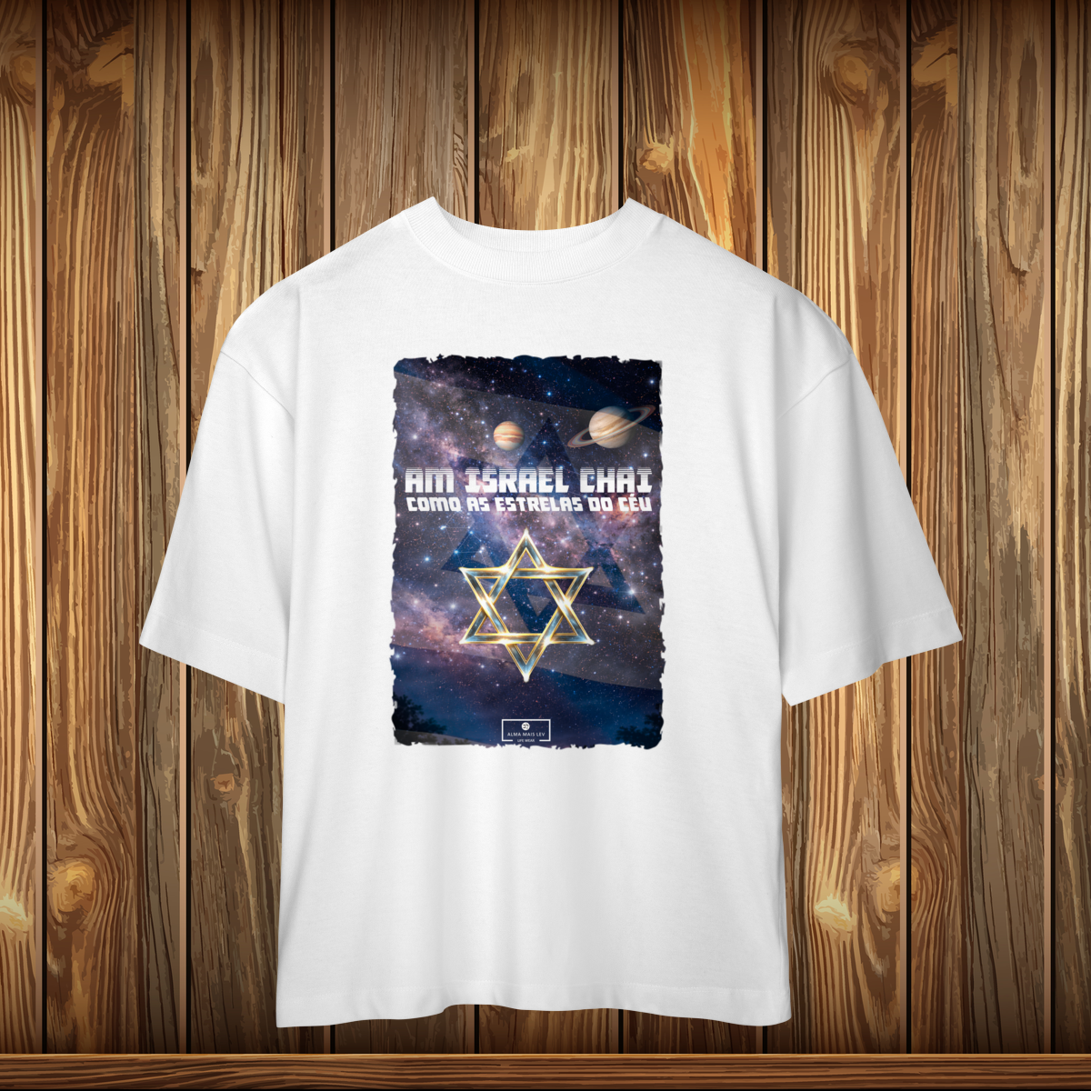 Nome do produto: Oversized - AM ISRAEL CHAI - ESTRELAS