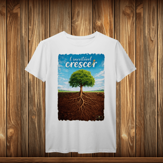 Nome do produto T-Shirt Prime - É INEVITÁVEL CRESCER