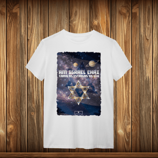 Nome do produto T-Shirt Quality - AM ISRAEL CHAI - ESTRELAS