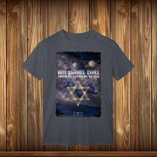 Nome do produto T-Shirt Classic - AM ISRAEL CHAI - ESTRELAS