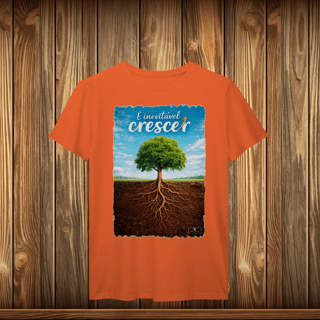 Nome do produto T-Shirt Prime - É INEVITÁVEL CRESCER