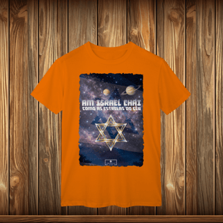 Nome do produto T-Shirt Classic - AM ISRAEL CHAI - ESTRELAS