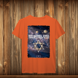 Nome do produto T-Shirt Prime - AM ISRAEL CHAI - ESTRELAS