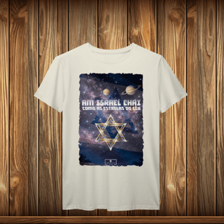 Nome do produto T-Shirt Prime - AM ISRAEL CHAI - ESTRELAS