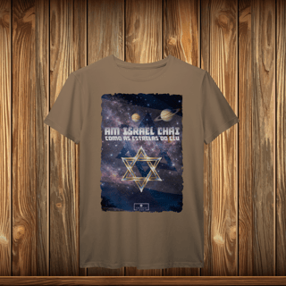 Nome do produto T-Shirt Prime - AM ISRAEL CHAI - ESTRELAS