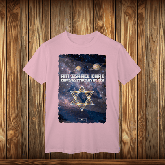 T-Shirt Classic - AM ISRAEL CHAI - ESTRELAS