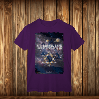 Nome do produto T-Shirt Classic - AM ISRAEL CHAI - ESTRELAS