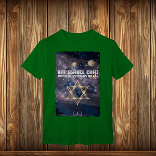 Nome do produto T-Shirt Classic - AM ISRAEL CHAI - ESTRELAS