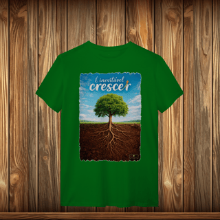 Nome do produto T-Shirt Quality - É INEVITÁVEL CRESCER