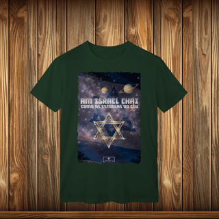 Nome do produto T-Shirt Classic - AM ISRAEL CHAI - ESTRELAS