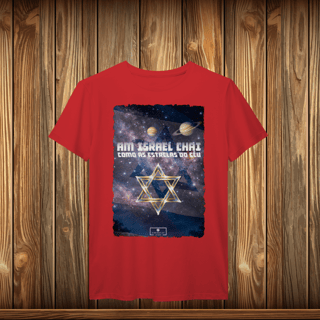 Nome do produto T-Shirt Prime - AM ISRAEL CHAI - ESTRELAS