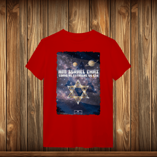 Nome do produto T-Shirt Quality - AM ISRAEL CHAI - ESTRELAS