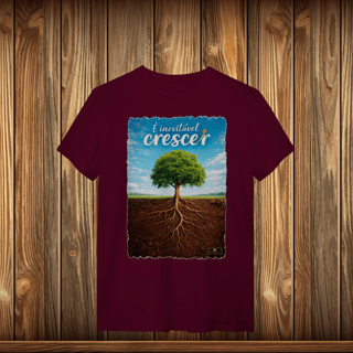 Nome do produto T-Shirt Quality - É INEVITÁVEL CRESCER