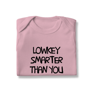 Nome do produto lowkey smarter than you • body infantil