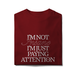 Nome do produto i'm not insane • oversized