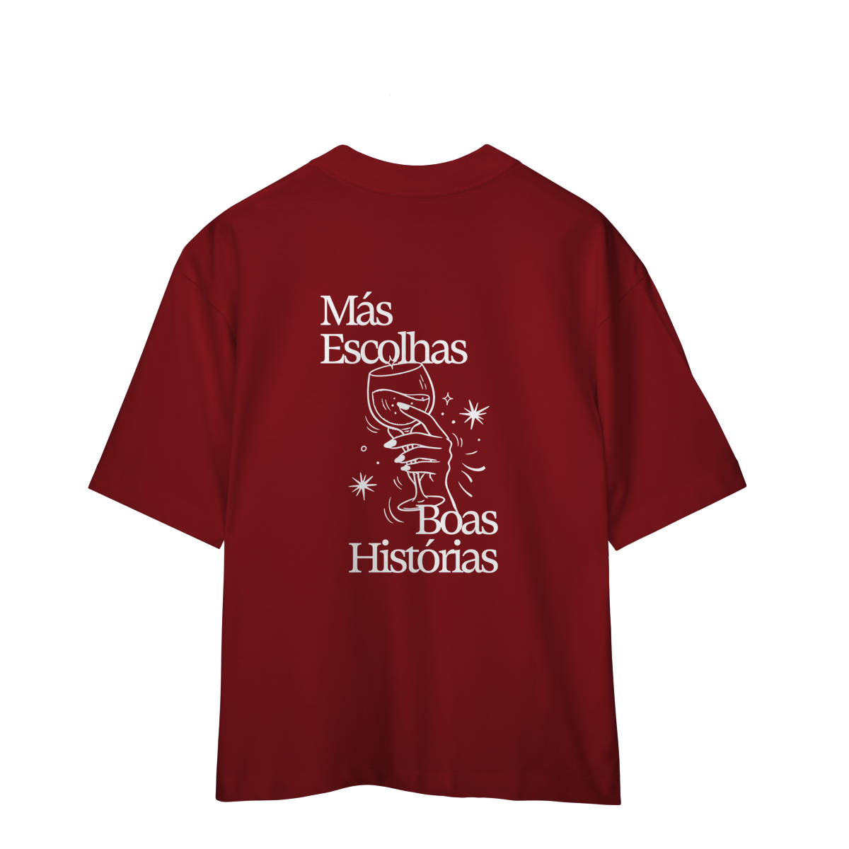 Nome do produto: más escolhas, boas histórias • oversized (costas)