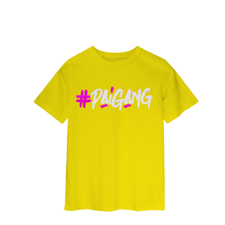Nome do produto Camiseta #Paigang INFANTIL - Logo Branca e Rosa - Várias Cores