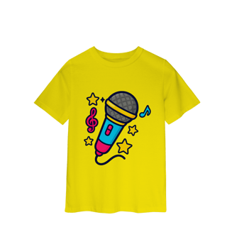Nome do produto Camiseta Ashley Microfone - INFANTIL (Várias Cores)
