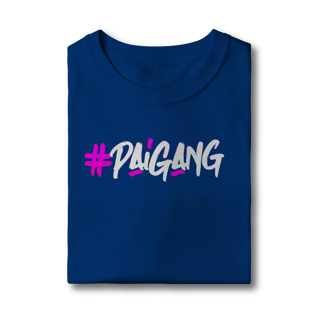 Nome do produto Camiseta #Paigang INFANTIL - Logo Branca e Rosa - Várias Cores