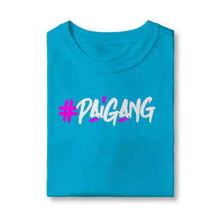 Nome do produto Camiseta #Paigang INFANTIL - Logo Branca e Rosa - Várias Cores