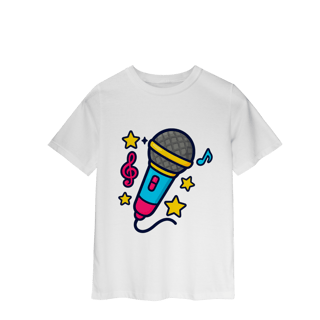 Nome do produto Camiseta Ashley Microfone - INFANTIL (Várias Cores)