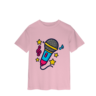 Nome do produto Camiseta Ashley Microfone - INFANTIL (Várias Cores)