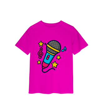 Camiseta Ashley Microfone - INFANTIL (Várias Cores)