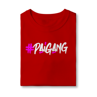 Nome do produto Camiseta #Paigang INFANTIL - Logo Branca e Rosa - Várias Cores