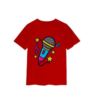Nome do produto Camiseta Ashley Microfone - INFANTIL (Várias Cores)