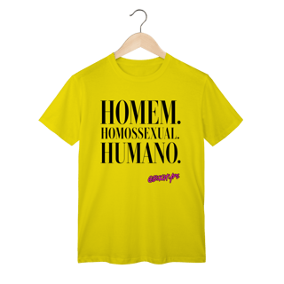 Nome do produto Camiseta Homem. Homossexual. Humano.