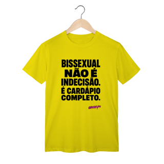 Nome do produto Camiseta Bissexual não é indecisão