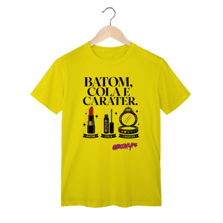 Nome do produto Camiseta Batom, cola e caráter.