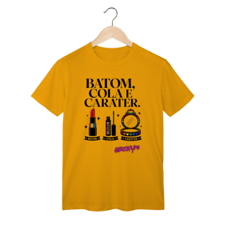 Nome do produto Camiseta Batom, cola e caráter.