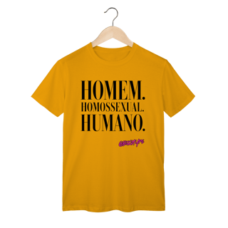Nome do produto Camiseta Homem. Homossexual. Humano.