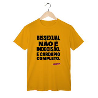 Nome do produto Camiseta Bissexual não é indecisão