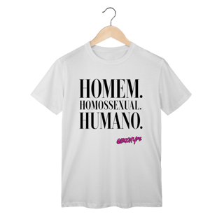 Nome do produto Camiseta Homem. Homossexual. Humano.