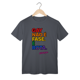 Nome do produto Camiseta Gay não é fase. É rota.