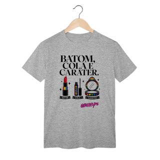 Nome do produto Camiseta Batom, cola e caráter.