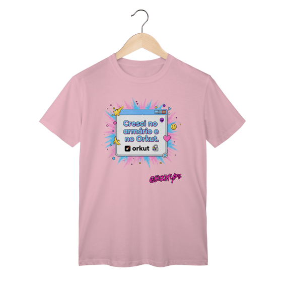 Camiseta Cresci no armário e no Orkut