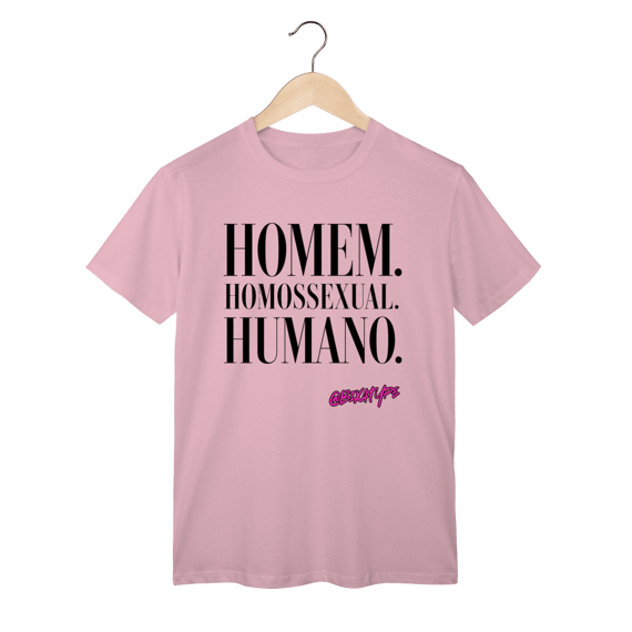 Camiseta Homem. Homossexual. Humano.