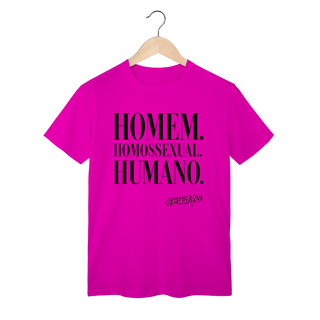 Nome do produto Camiseta Homem. Homossexual. Humano.