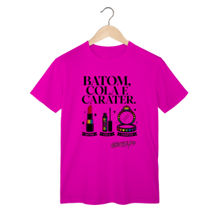 Nome do produto Camiseta Batom, cola e caráter.