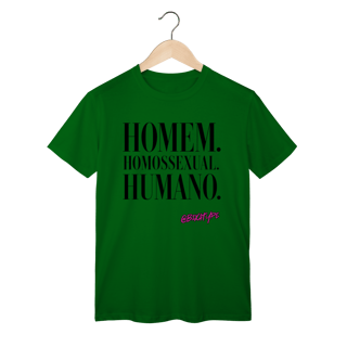 Nome do produto Camiseta Homem. Homossexual. Humano.