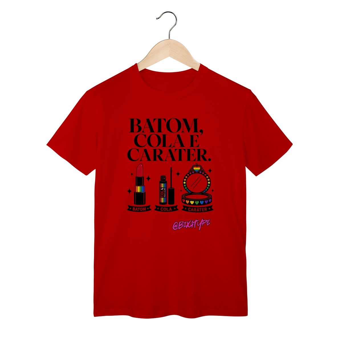 Batom, cola e caráter.