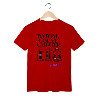Nome do produto Camiseta Batom, cola e caráter.